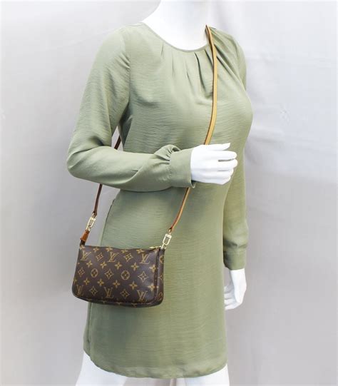 louis vuitton pochette with long strap|Louis Vuitton Pochette accessoires bag.